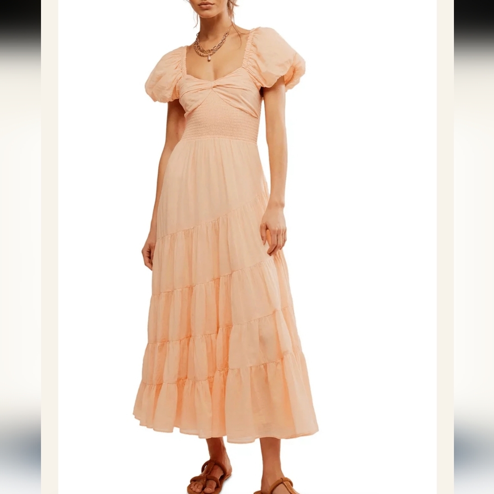 Free People Sundrenched Maxi Almost Apricot XS - Picture 7 of 12